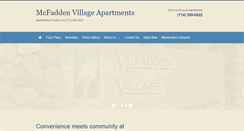 Desktop Screenshot of mcfaddenvillageapts.com