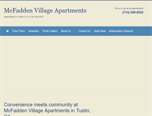 Tablet Screenshot of mcfaddenvillageapts.com